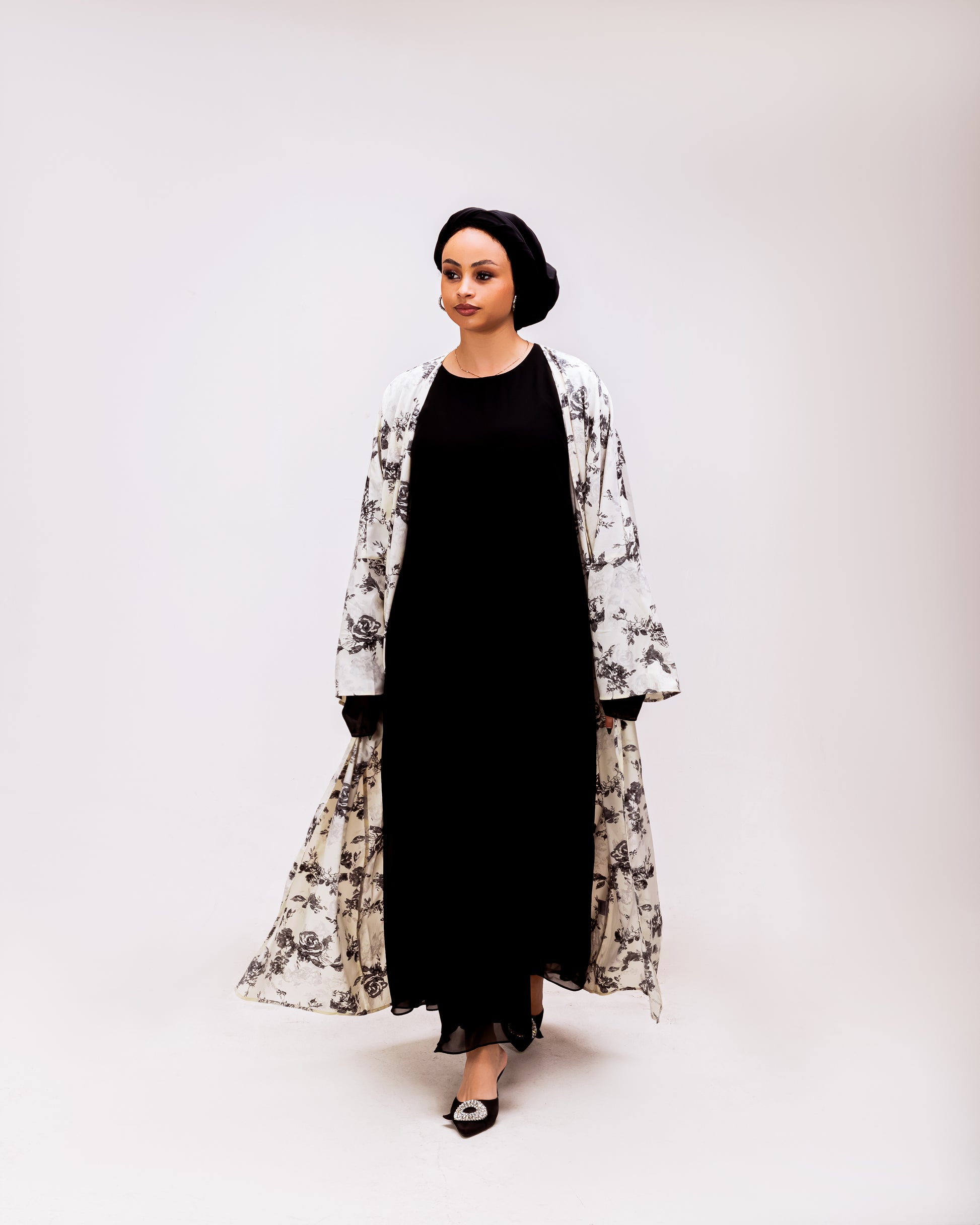 Kimono White Abaya Linne | Kimono White Abaya | Anisamodest