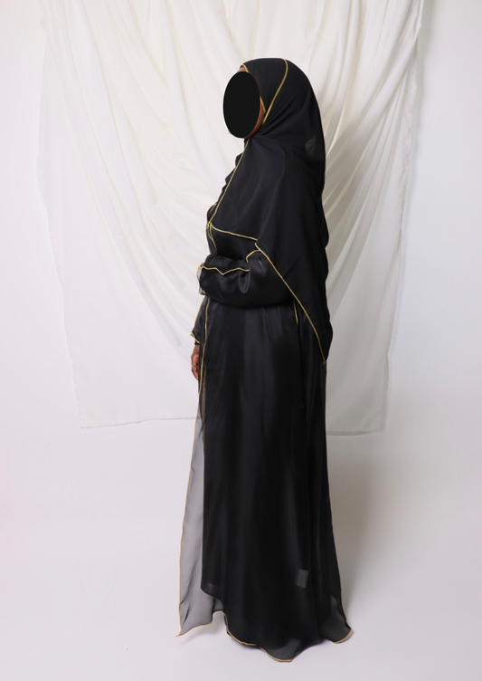 Black LEYLAH Abaya | LEYLAH Abaya Set | Anisamodest