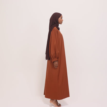 Brown Orange Maxi Dress ANISA | Brown Orange  Maxi Dress | Anisamodest